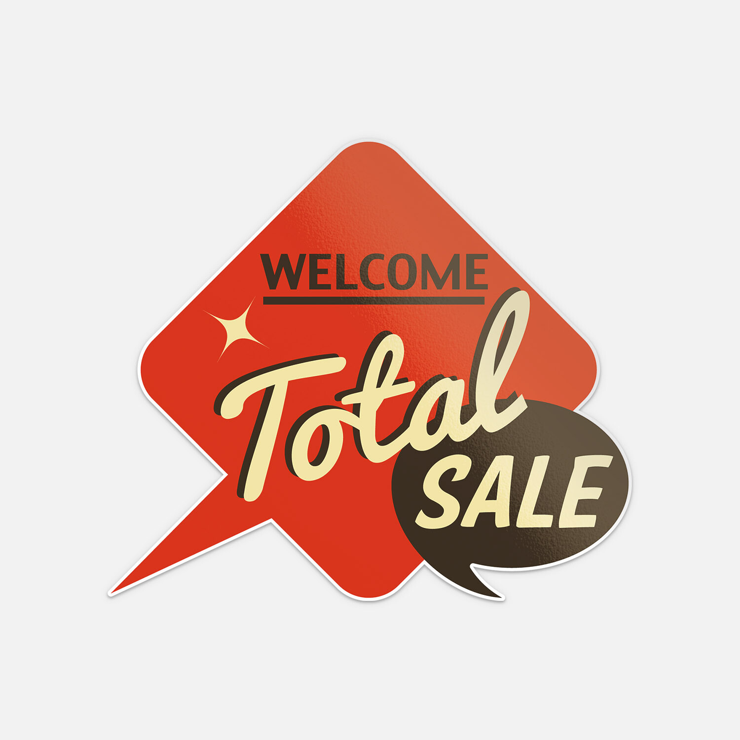 Welcome Total Sale Trade Vintage Vinyl Sticker Decal