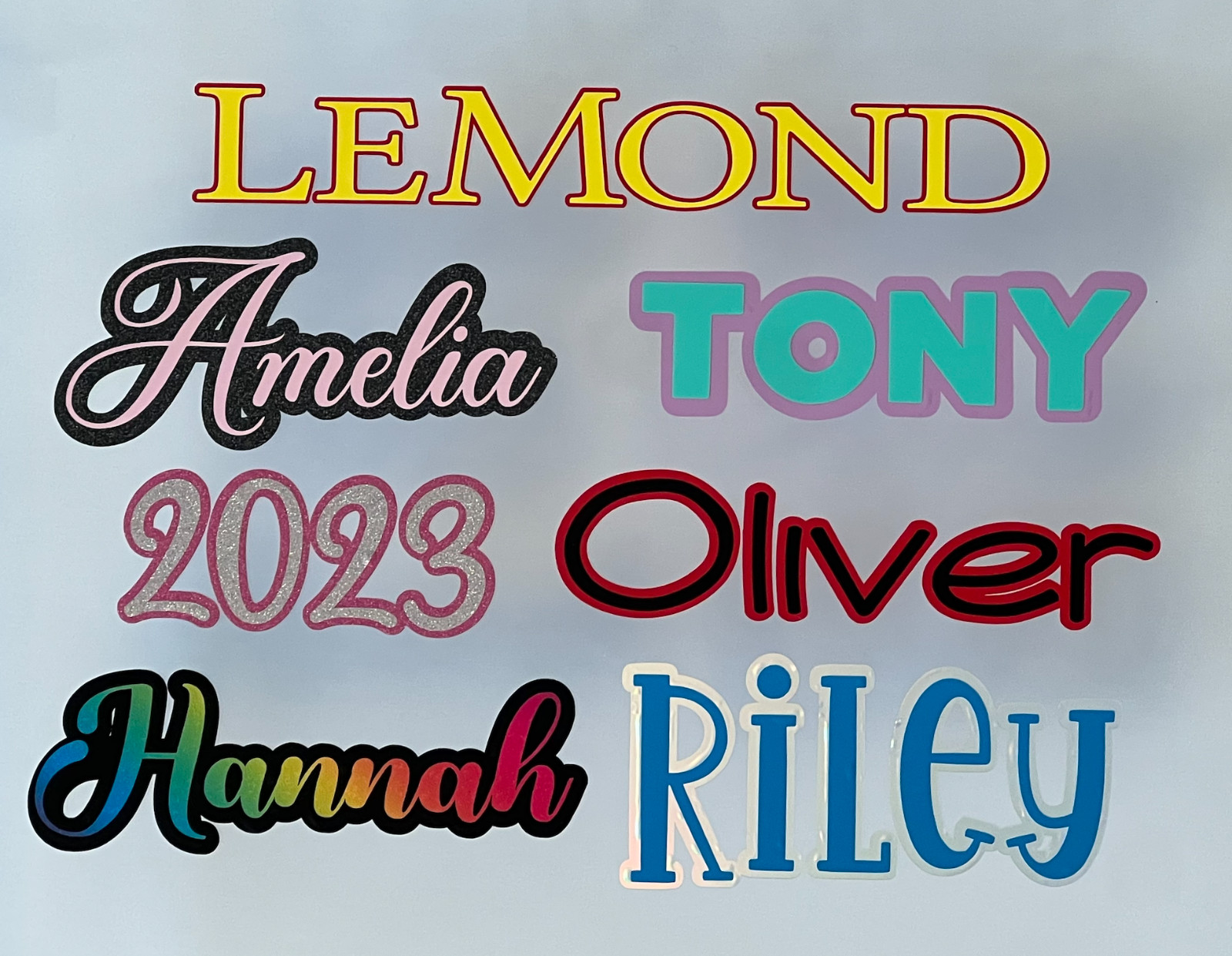 TWO Colors Personalized Name Sticker Vinyl Decal / Yeti Tumbler Water Bottle Cup