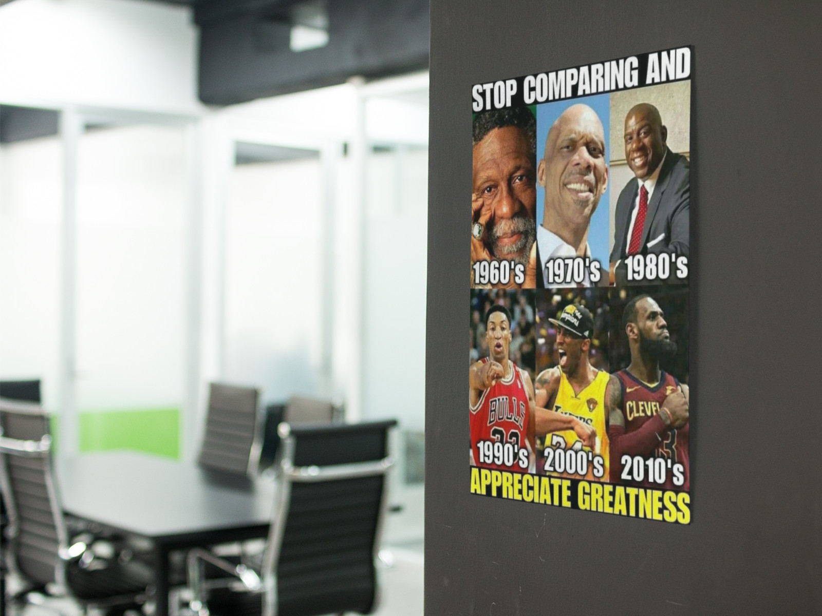 Basketball Appreciate Greatness Wall Vinyl Decal Poster Print Removable Adhesive