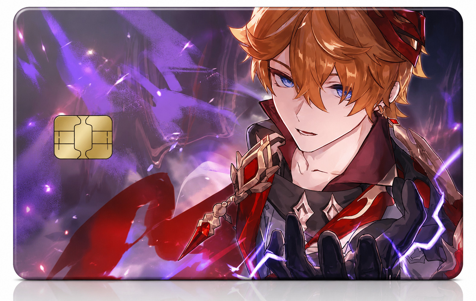 Tartaglia Unleashing Powers Genshin Impact (Childe) Debit Card Credit Card Skin