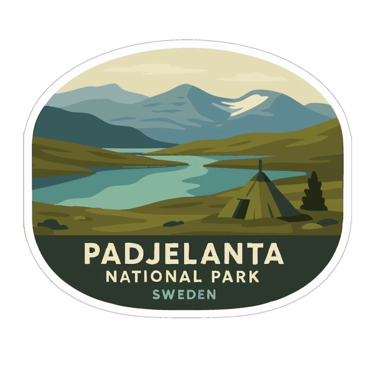 Padjelanta Sweden Iron On Heat Transfer Vinyl HTV Die-Cut World National Parks