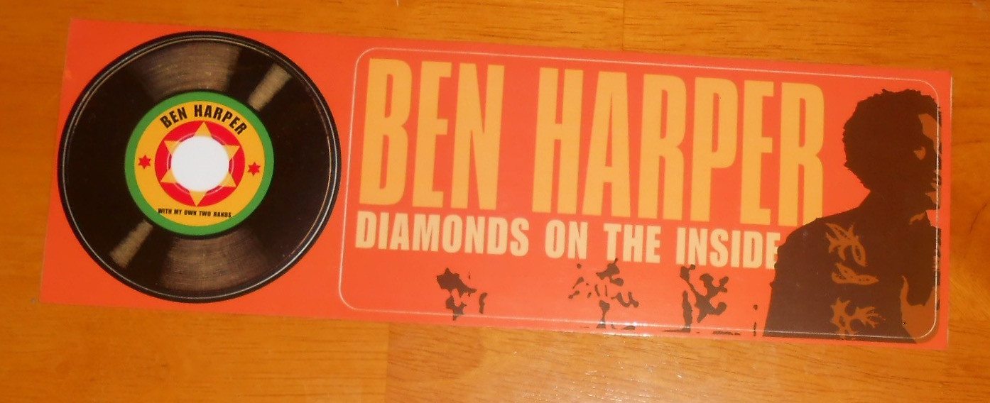 Ben Harper Diamonds on the Inside Bumper Sticker Original Promo 10×3.25