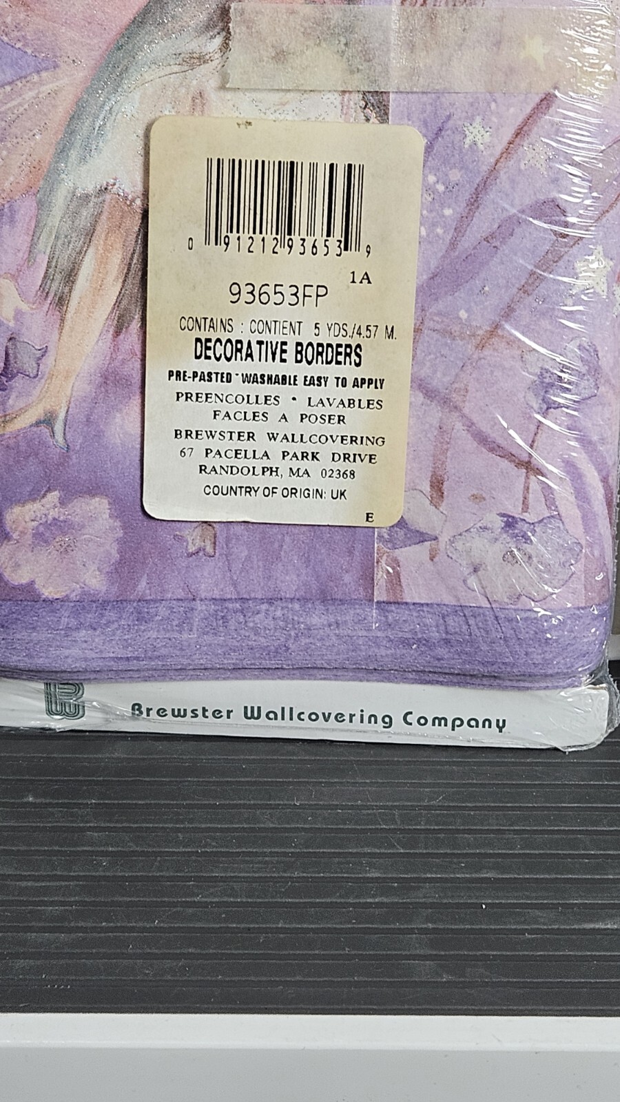 (2) Vintage Designer Showcase Fairy Decorative Border 93653FP 5 Yards Each NOS