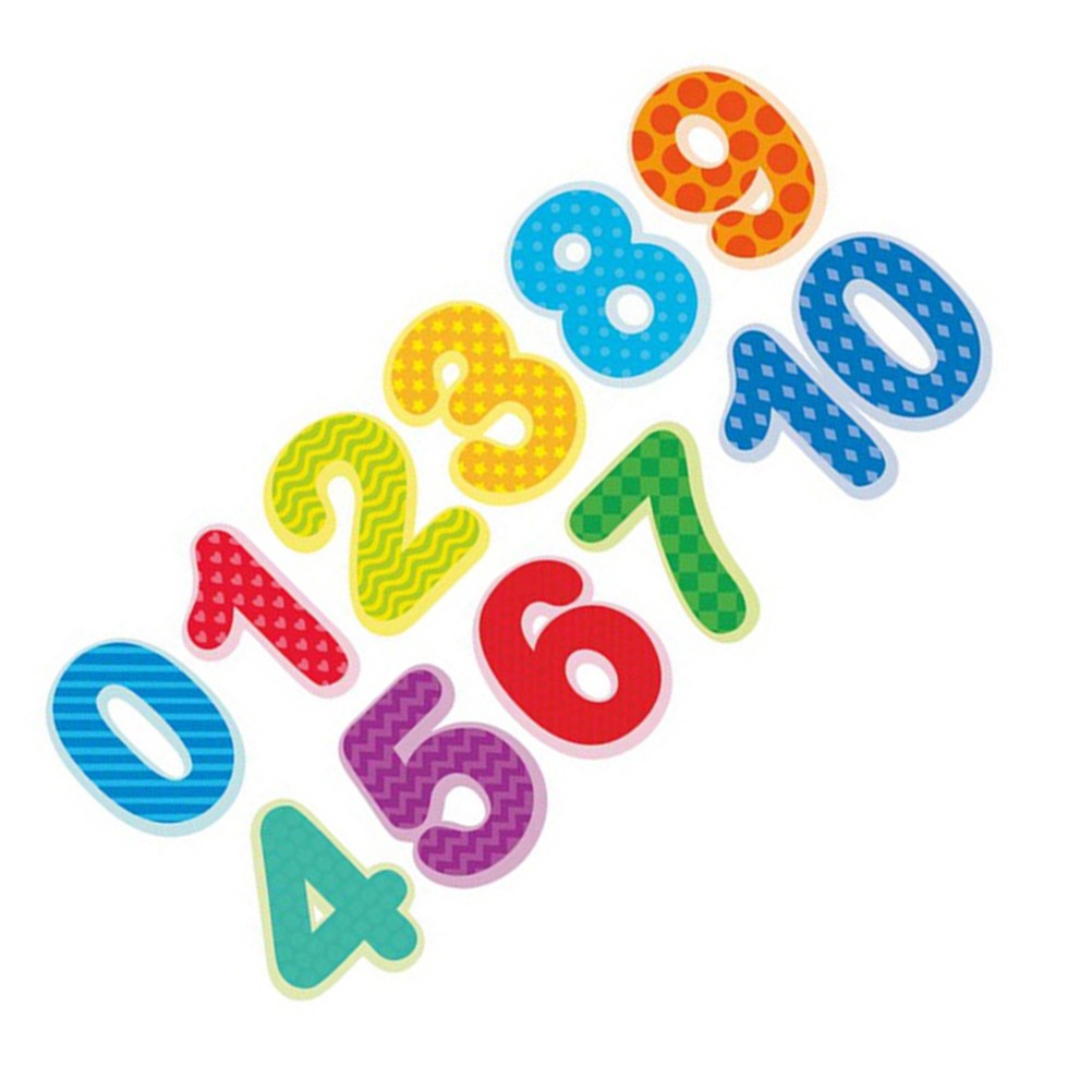 Digital Wall Stickers Child Colourful Decals Numbers Kids for Bedroom