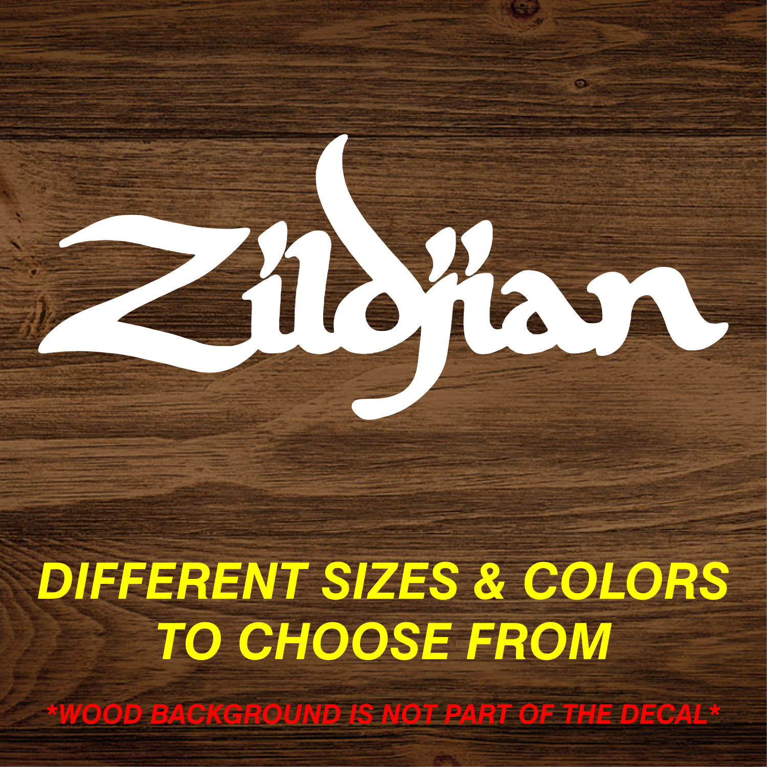 Vinyl Decal Sticker Fits Zildjian