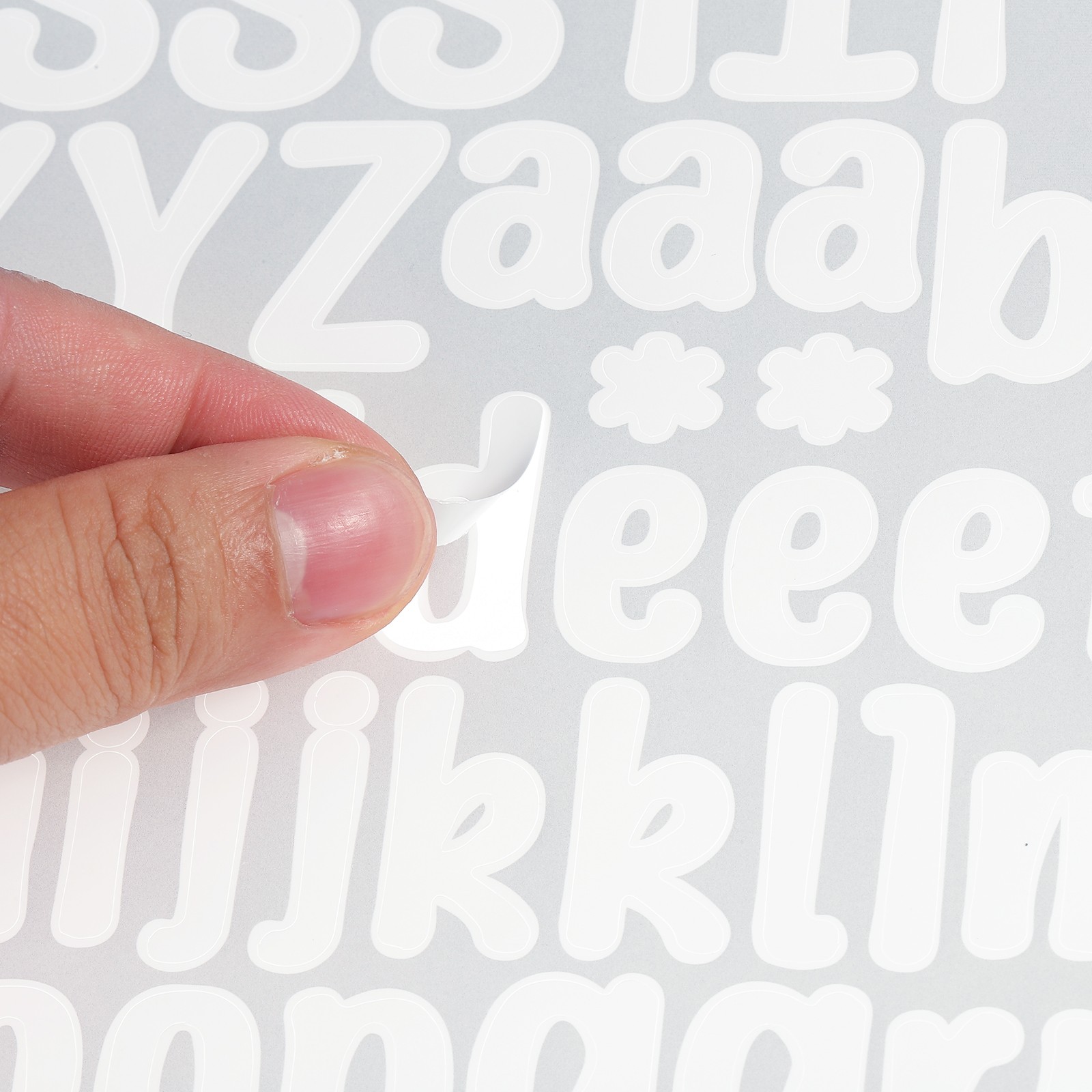 Letter Stickers 1 Inch, 12 Sheets Self Adhesive Alphabet Sticker, White