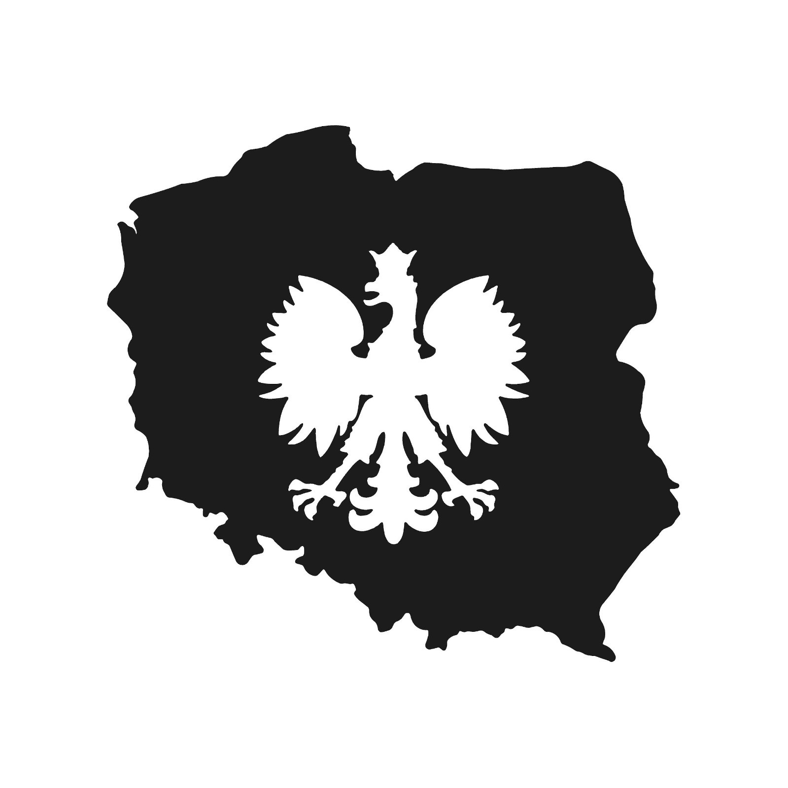 Poland country outline with polish eagle Vinyl Decal Car PL Window Sticker