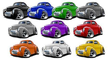 1941 Willy's Hot Rod My Garage My Rules Wall Art Graphic Sticker