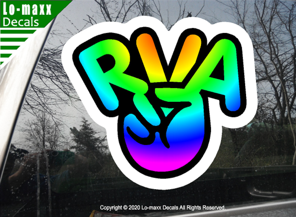 RVA Richmond Virginia Peace Unique Custom Design Colorful Printed Vinyl Sticker