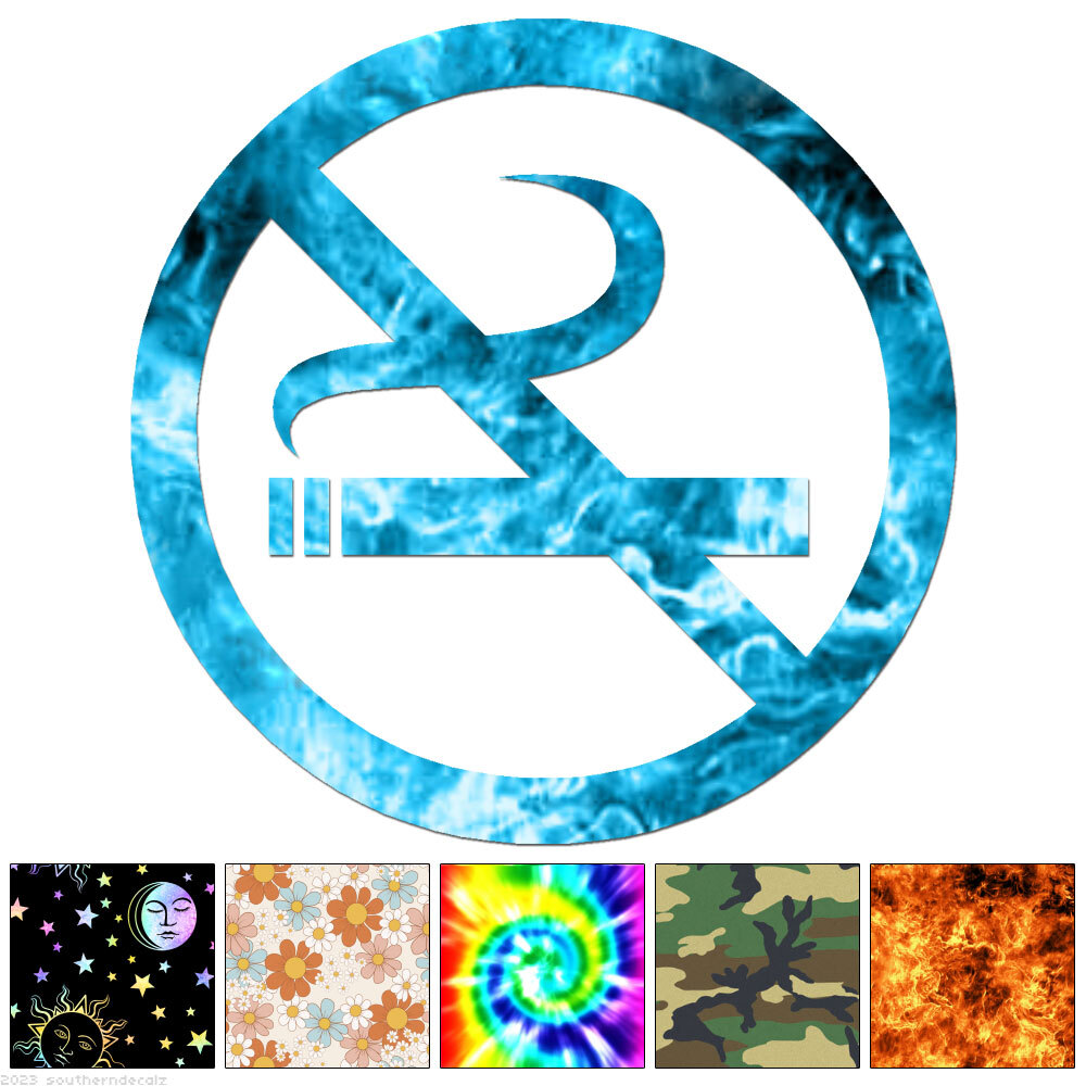 No Smoking – Decal Sticker – Multiple Patterns & Sizes – ebn7222