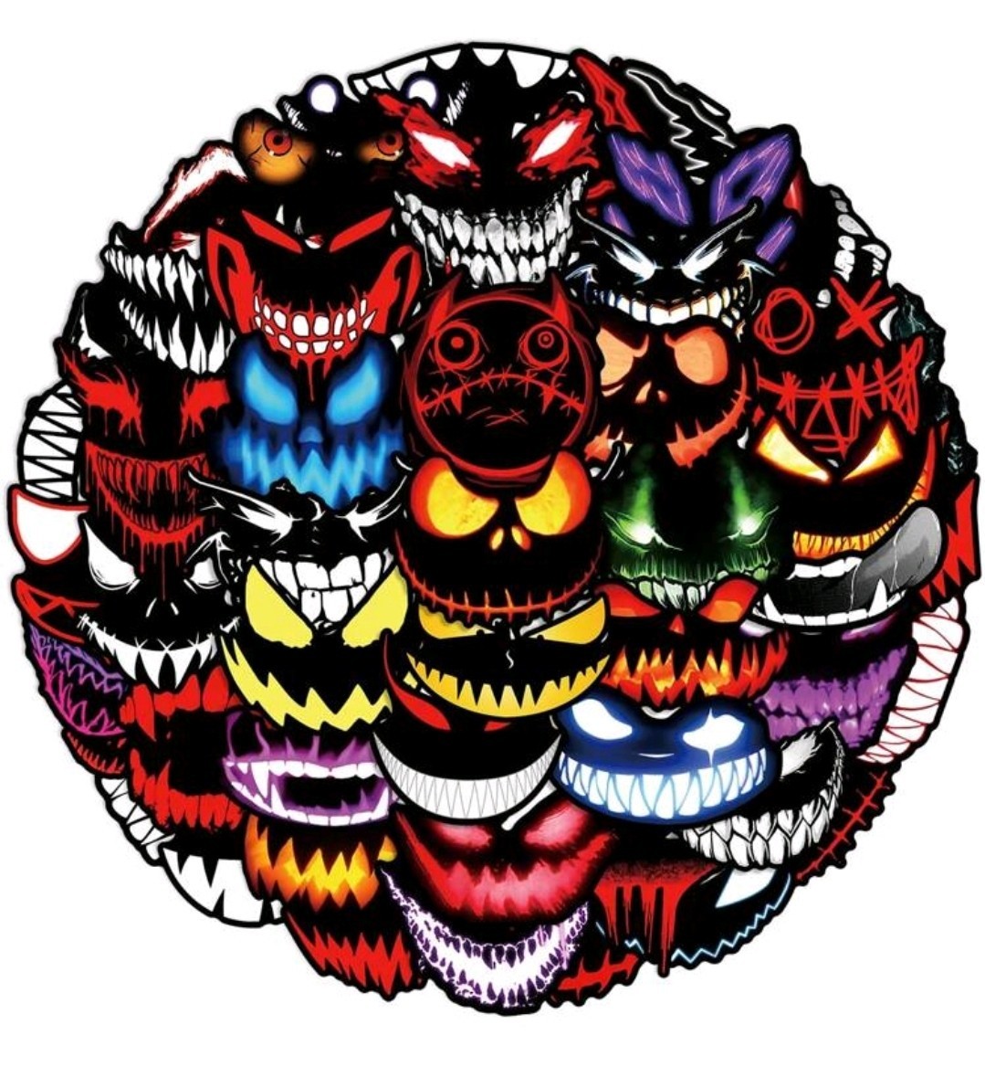 20 Pcs Ghost Face Stickers Vinyl Waterproof Bottles Laptop Car Bike Skateboard