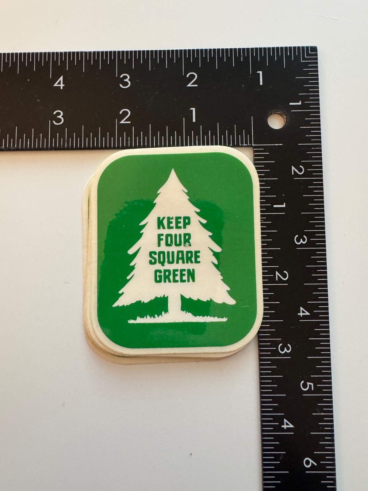 Four Square "Keep Four Square Green" 3" Stickers