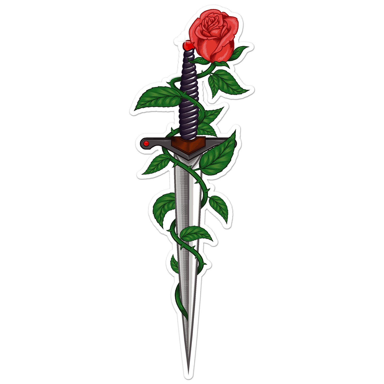 Rose Dagger – Vinyl Decal Sticker – Car Window Laptop – ebn8137