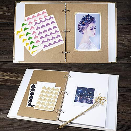 15 Sheets Photo Mounting Corners, Self Adhesive Paper Picture Sticker for DIY