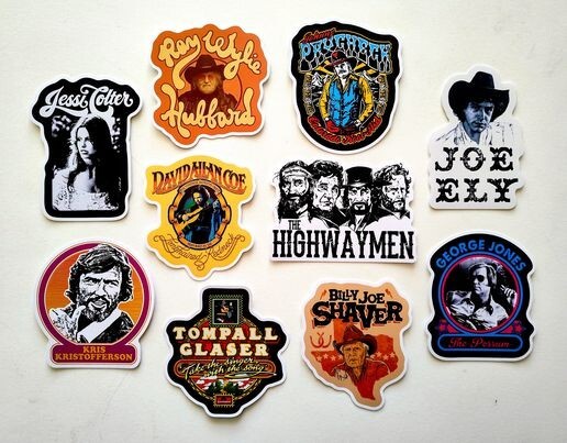 Outlaw Country Sticker Pack, Country Music, Nashville, Honky Tonk, AltCountry