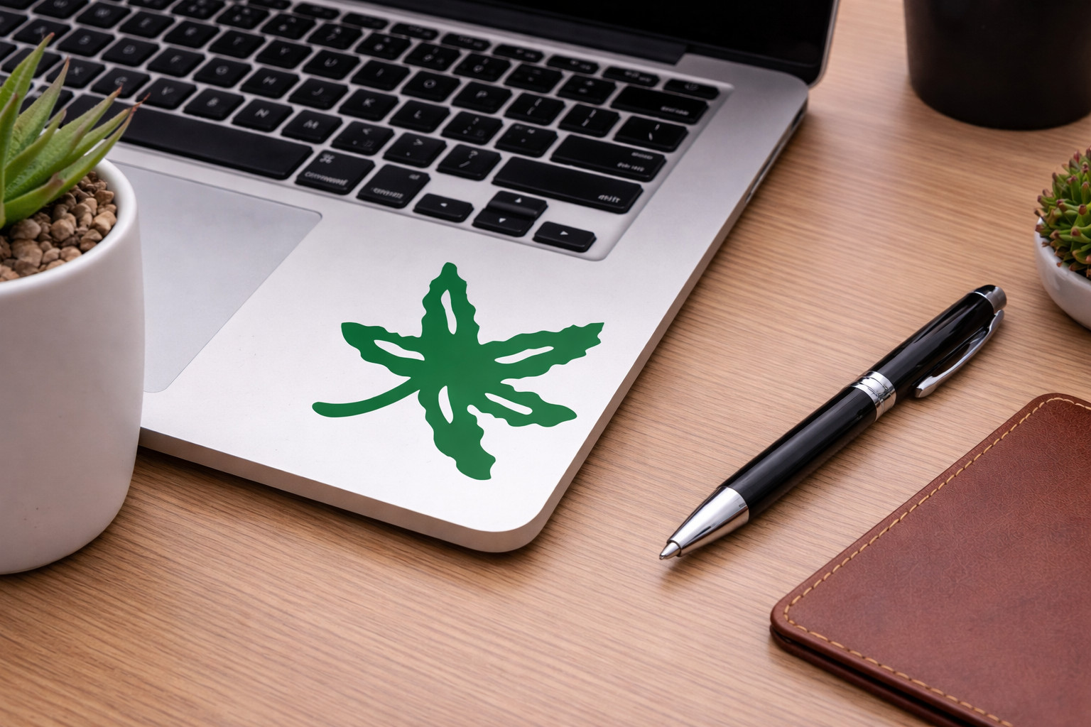 Ohio Buckeye Leaf Vinyl Decal Sticker Car Window Laptop Waterproof 2"-8"