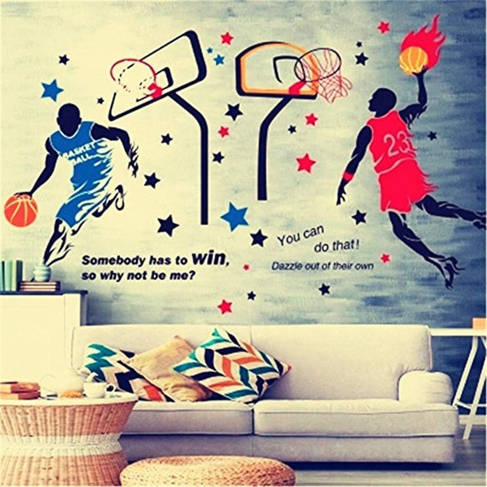 Removable 3D Basketball Slam Dunk Wall Decals – Sporty Room Decor for Boys