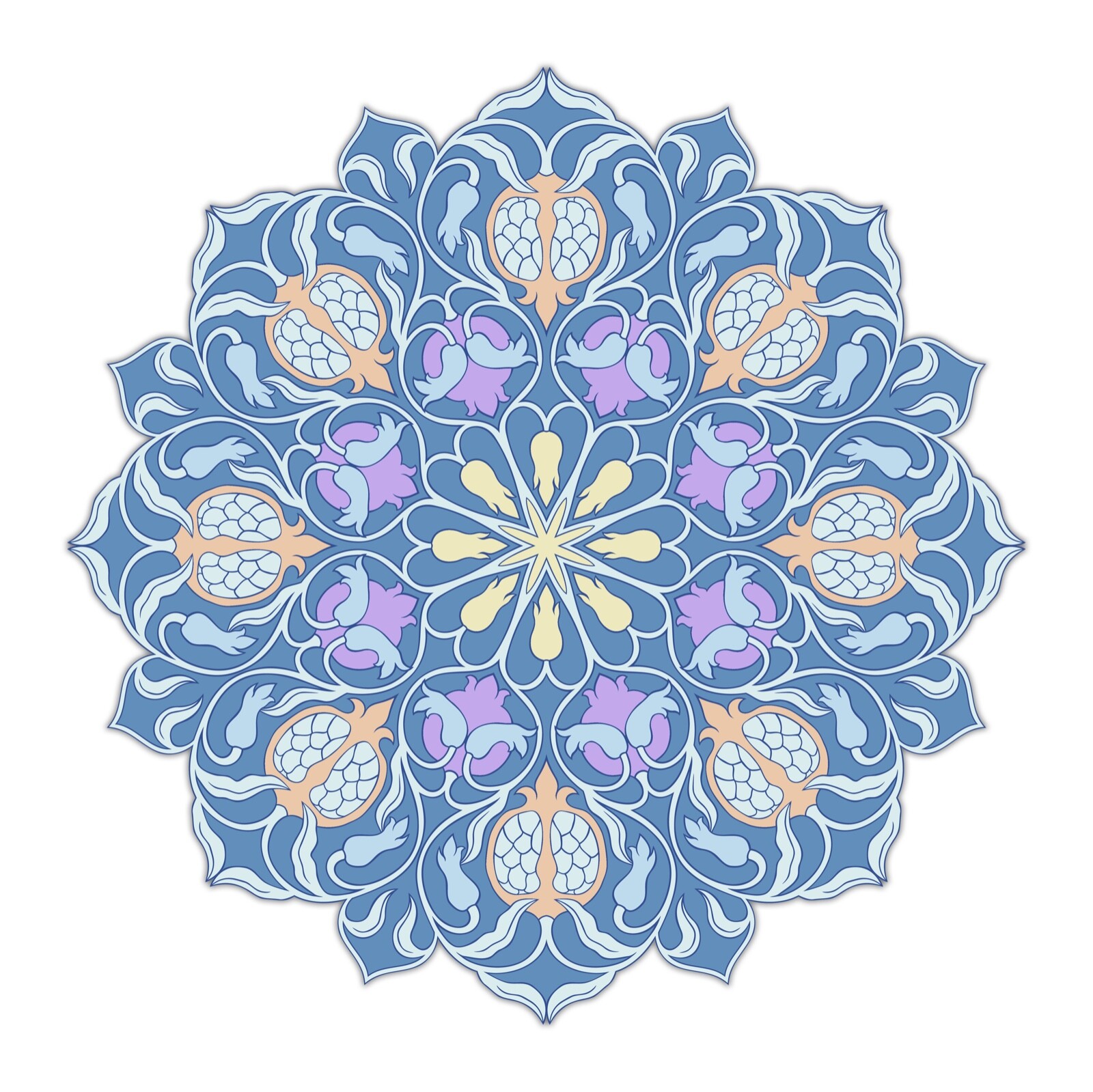 Mandala Ornamental Sticker Color Car Vinyl Decal Yoga Decoration Wall Bottle