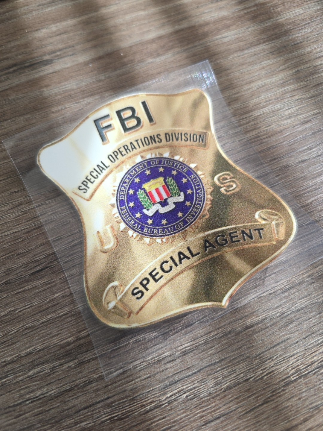 FBI Special Operation Division Badge UV DTF Decal Sticker Waterproof Made In USA