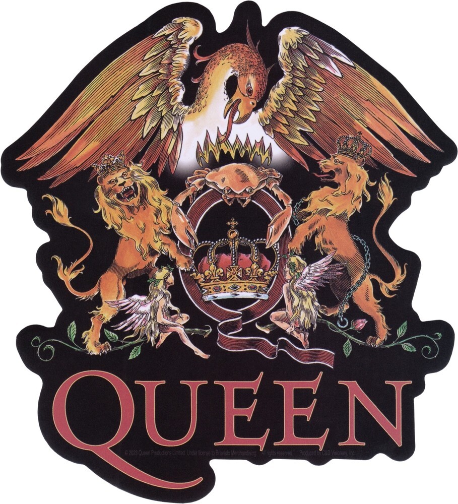 Sticker – Queen Freddie Mercury Designed Crest 4.5" x 5" Die Cut #10344