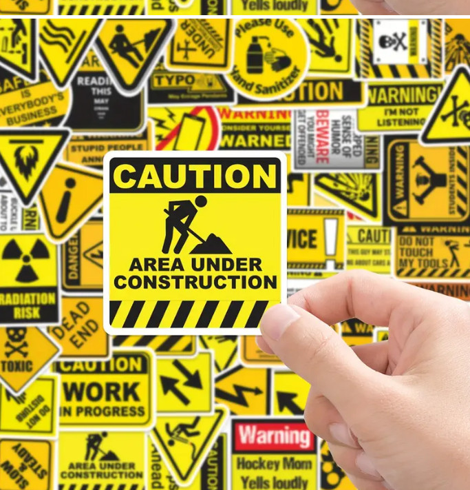 WARNING! Funny Vinyl Stickers – Select A Sticker – BUY2GET4FREE!
