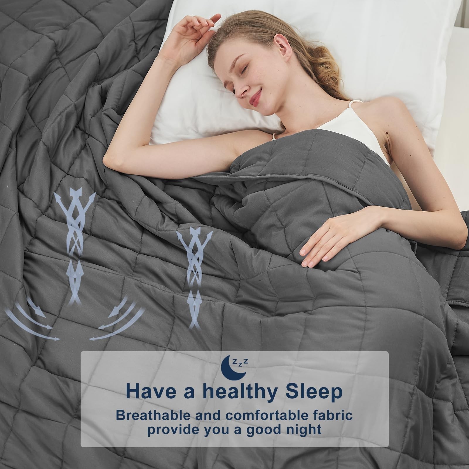 Weighted Blanket for Adults 20lbs, 88"x104", King Size Cooling Heavy Throw Bl…
