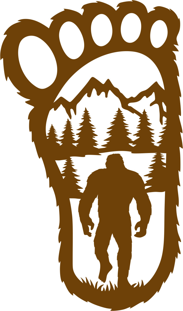 Bigfoot Yeti Footprint Vinyl Decal Sticker Car Truck Window Bumper Wall Tablet