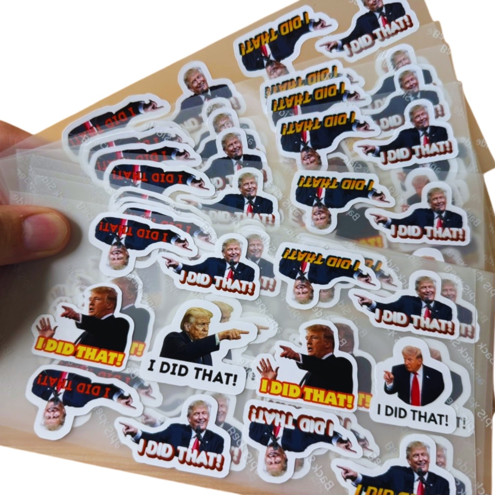 Trump "I DID THAT" Stickers Mixed Political Vinyl Mini Decals Gas Pump Die Cut