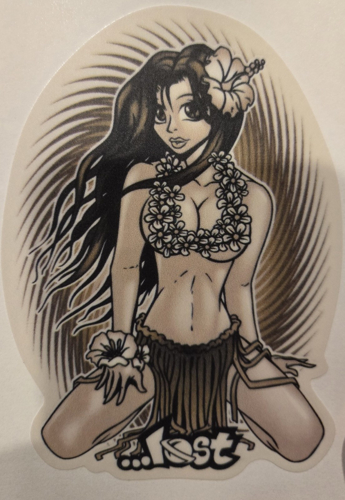 New Lost Enterprises Hula Girl Sticker – Hawaii Hawaiian Surf