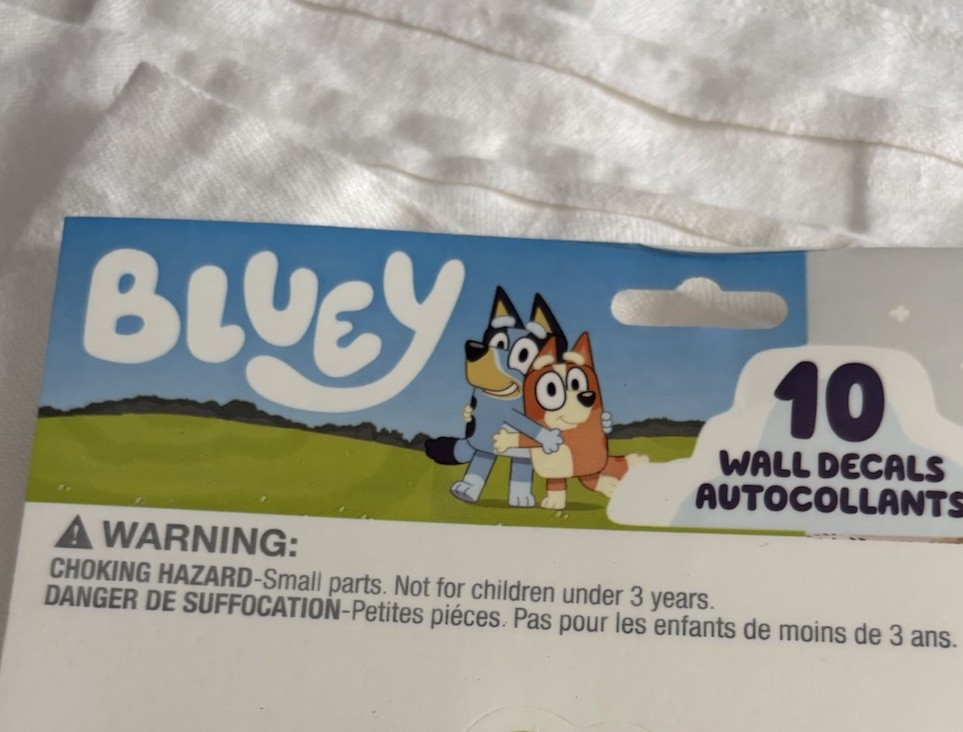 NEW 10 WALL DECALS Peel and Stick BLUEY Cartoon Characters