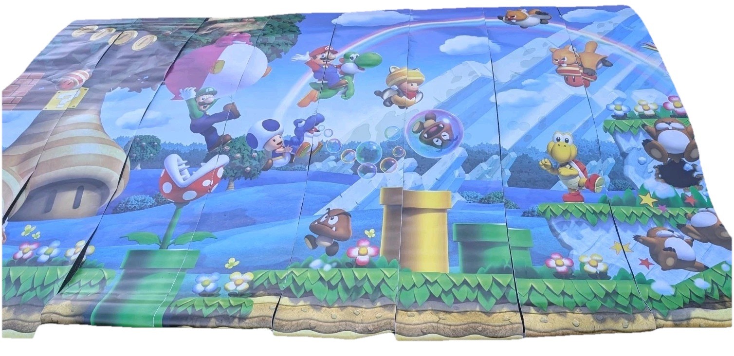 Super Mario Bros 13 Ft X 8 Ft Peel Vinyl Wall Decals Nintendo Mario Game Room,