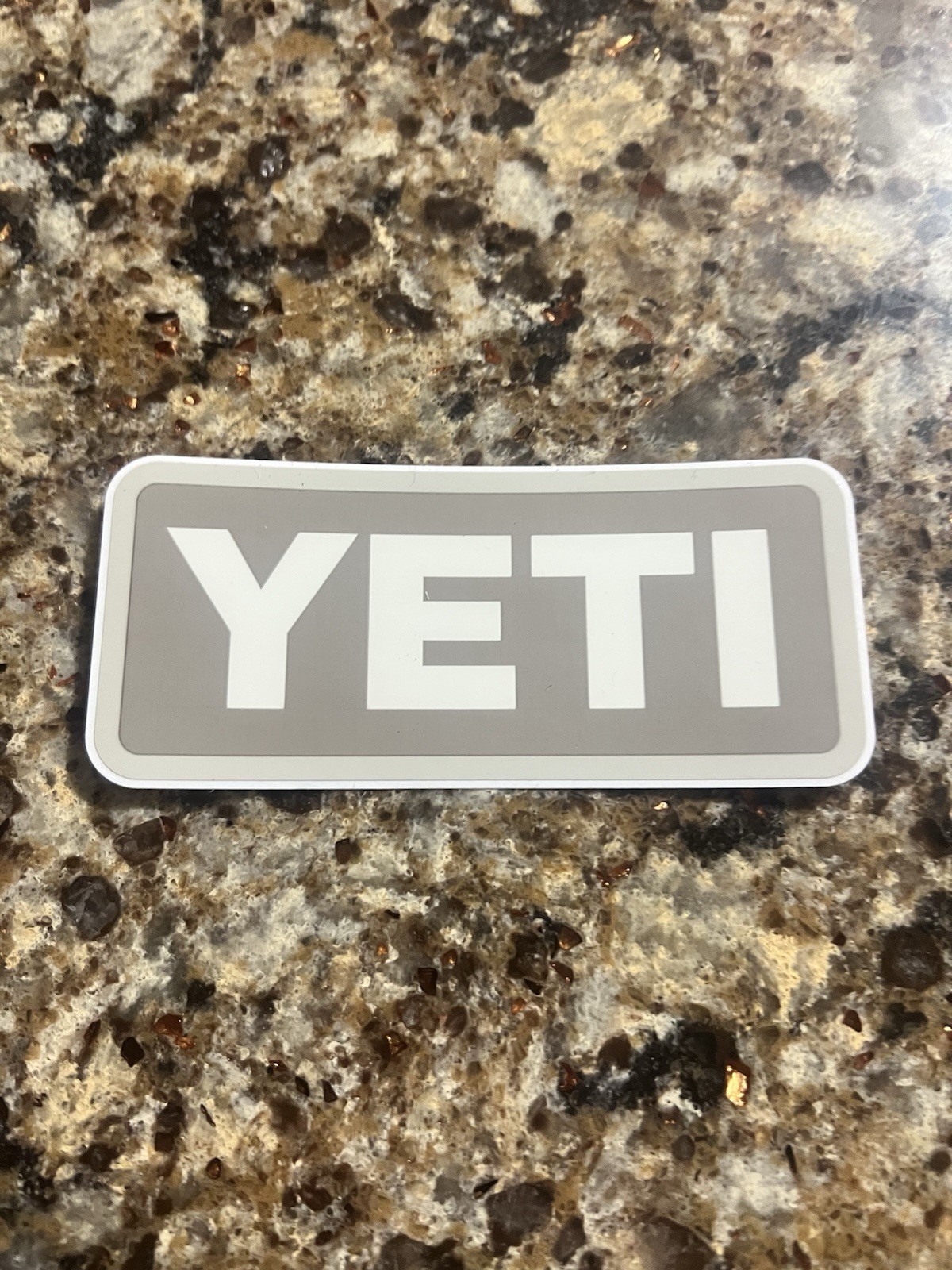 Taupe Yeti Logo Sticker