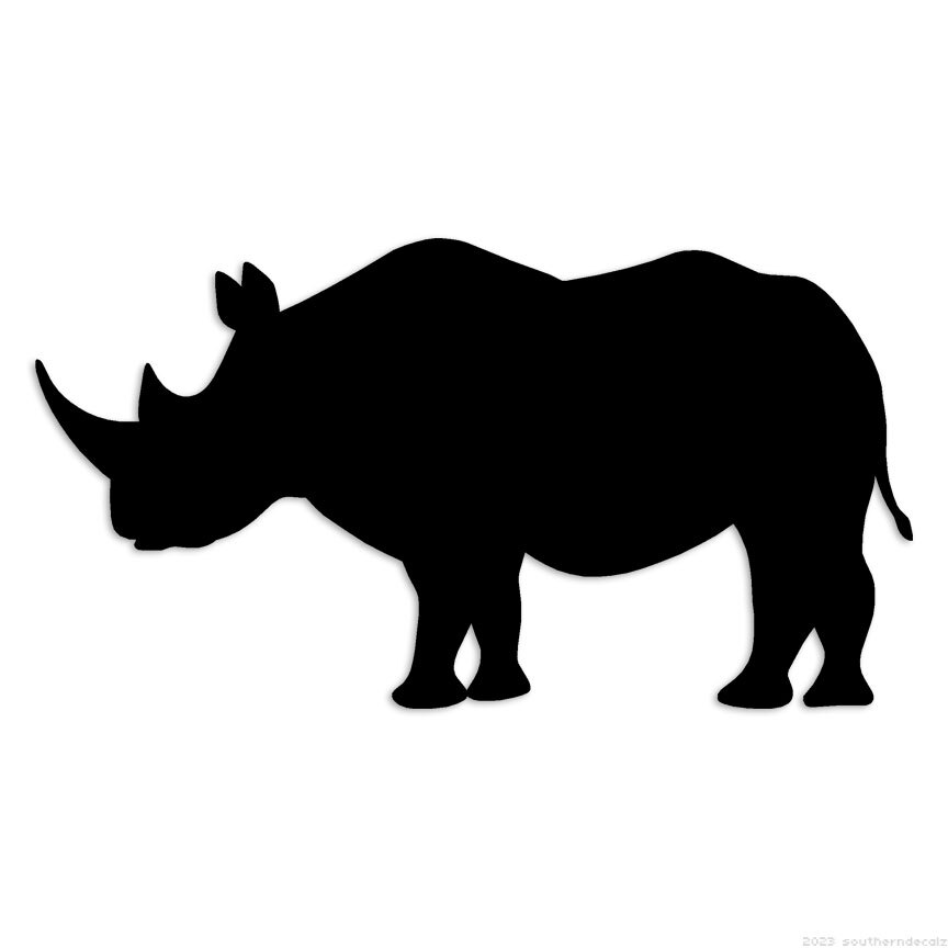 Rhinoceros Rhino – Decal Sticker – Multiple Colors & Sizes – ebn6404