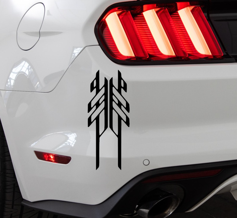House of Light Destiny Fallen Indoor/Outdoor Vinyl Decal Matte Black/White