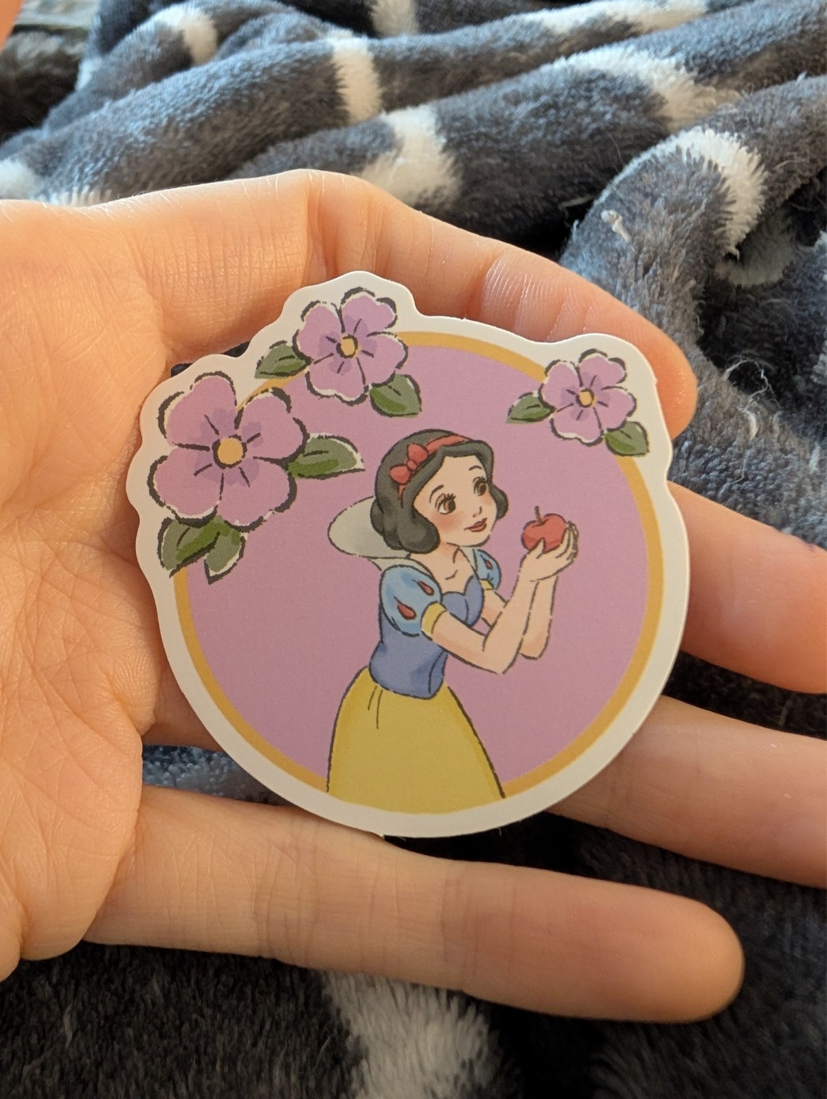 Snow white, Disney, Vintage cartoon, Sticker, movie characters