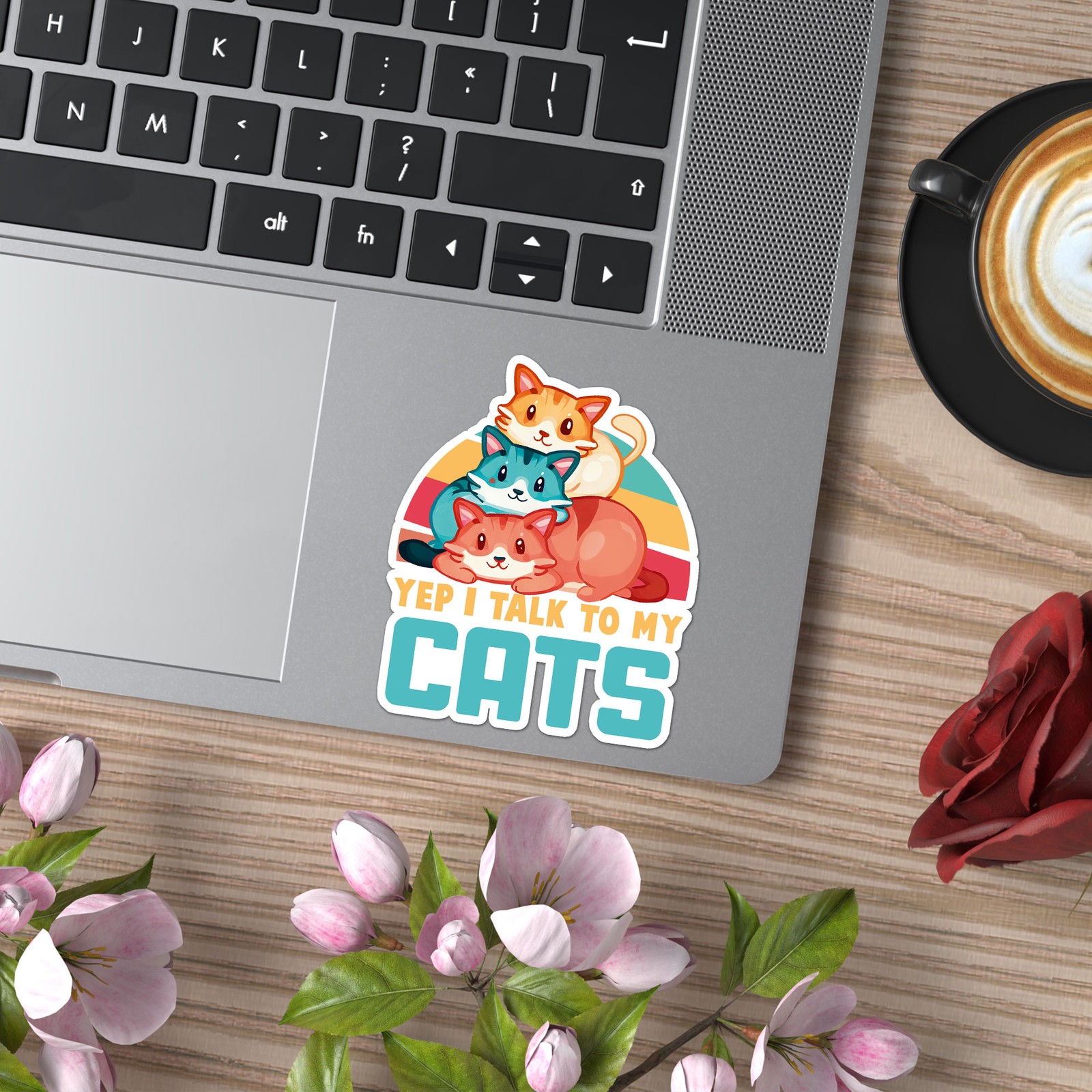 I Talk To My Cats – Vinyl Decal Sticker – Car Window Laptop – ebn11565