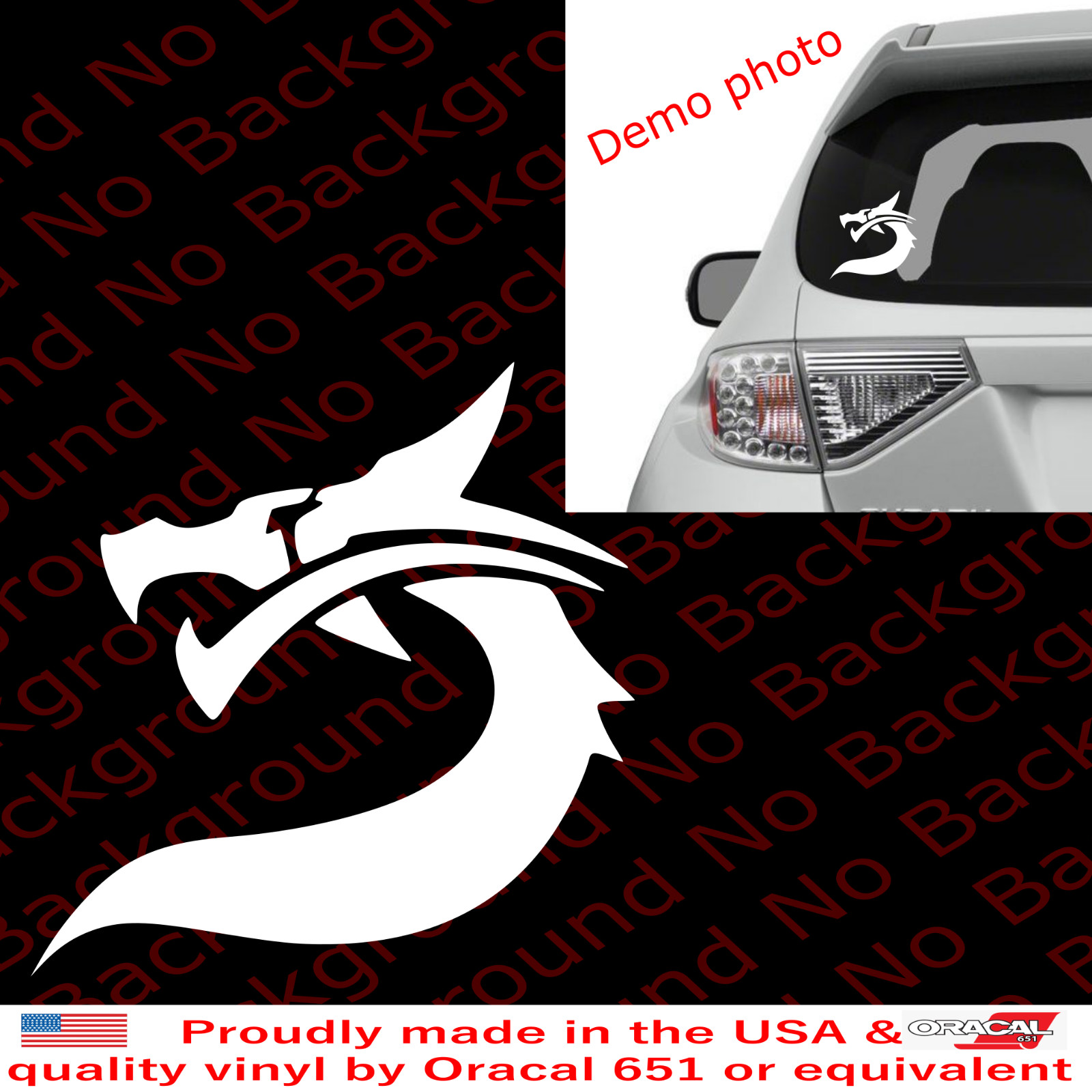 Tribal Medieval Dragon Tribe Creature Vinyl Die Cut Decal for Car Window AM028