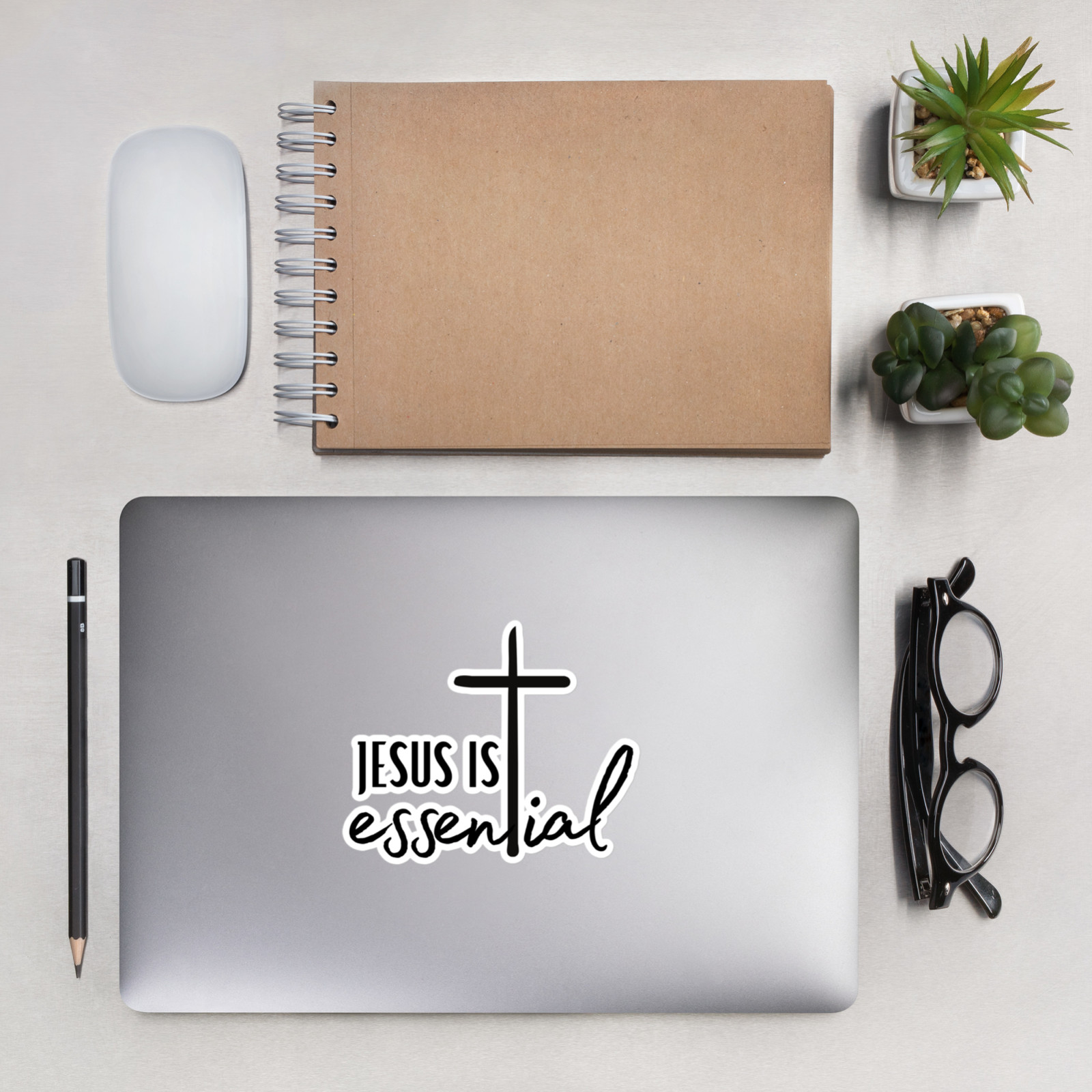 Jesus is Essential Large Car Bubble-free sticker Confirmation Gift 5"