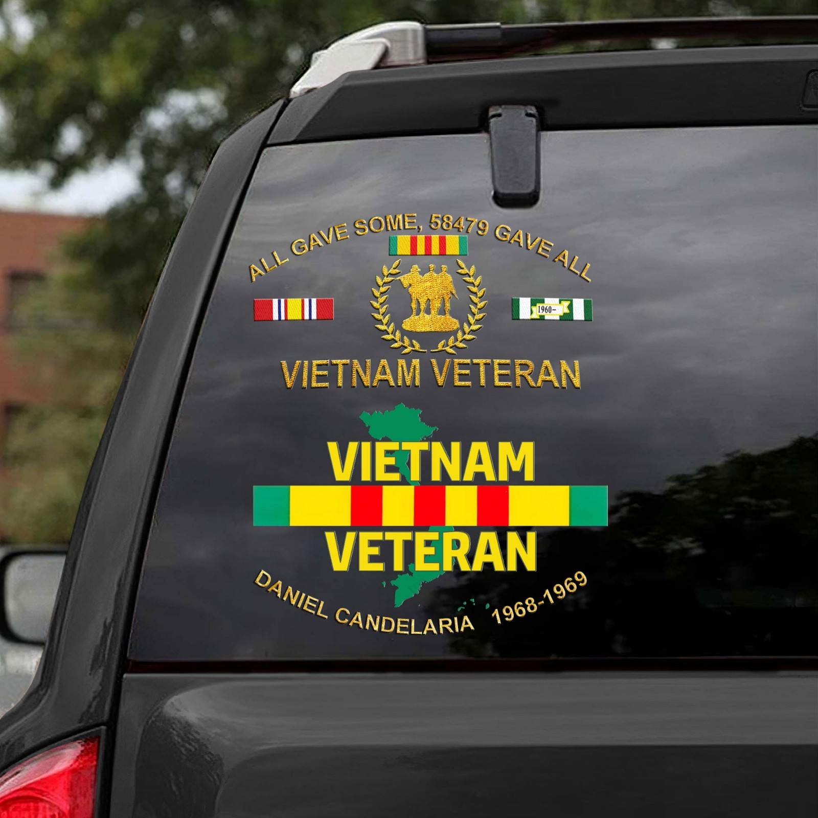 Personalized Vietnam Veteran Sticker All Gave Some Gave All Car Decal Window USA