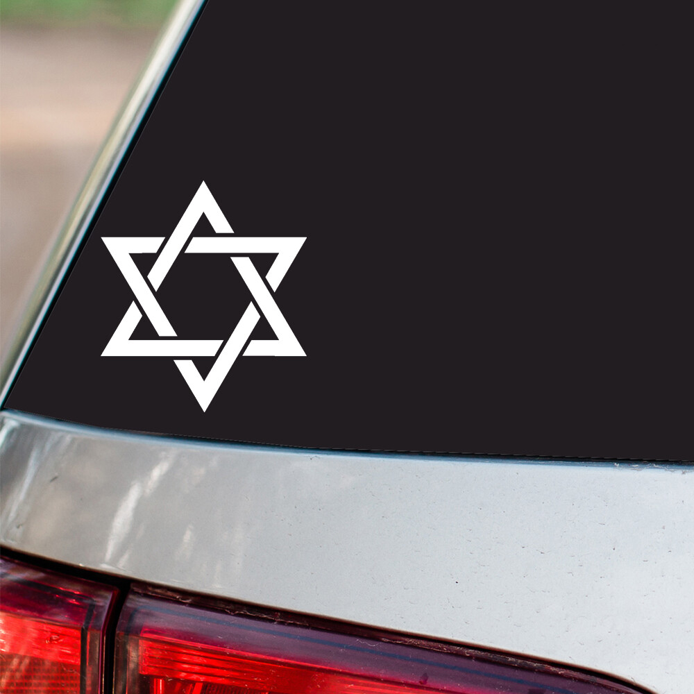 Star of David Sticker Judaism Religious all chrome & regular vinyl colors