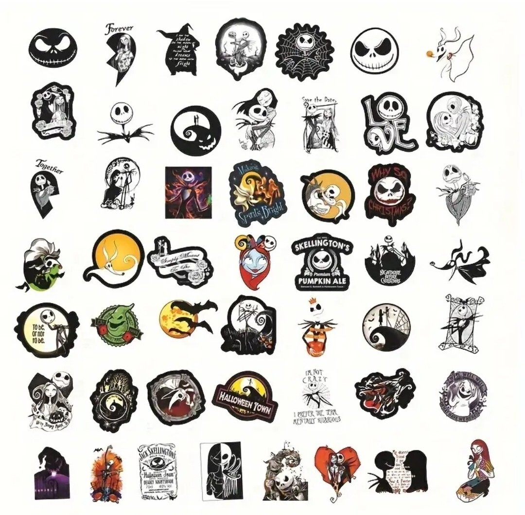 Nightmare Before Christmas Sticker Mystery Pack Random Sticker Lot Of 10 Pcs