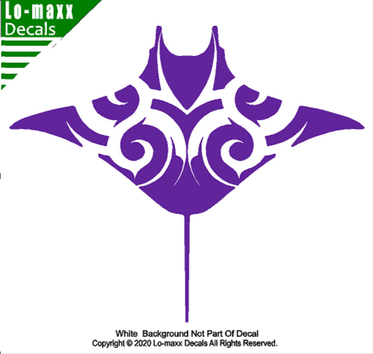 Manta Ray Fish Sea Life Seashore Ocean Beach Car Truck SUV Die Cut Vinyl Decal