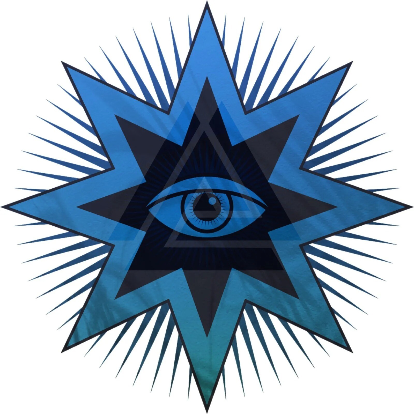 Blue Illuminati Sticker Decal