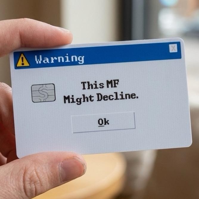 System Error Credit Debit Card Skin Cover Sticker Chip Funny Decal – 2 Pack