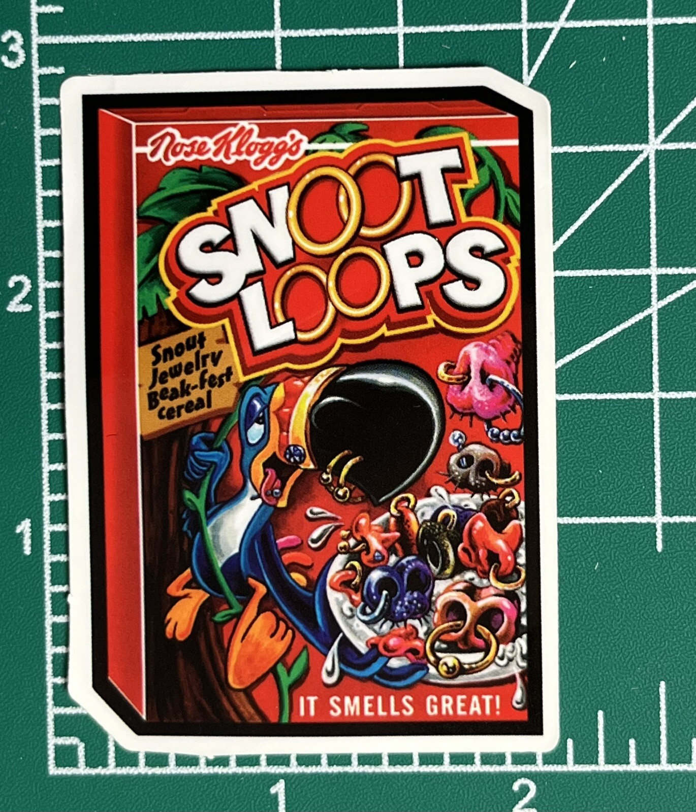 Fruit Loops Cereal – SNOOT LOOPS Funny Food Vinyl Decal Wacky Sticker Bomb Rad