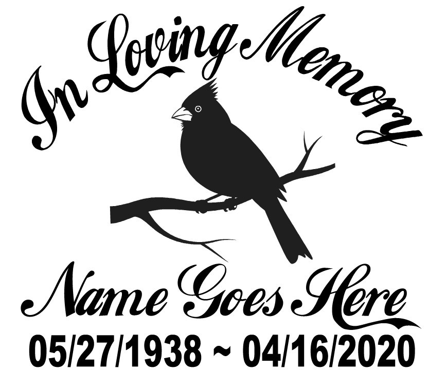 In Loving Memory Cardinal Decal Loved One Visits Bird Car Window Vinyl Sticker