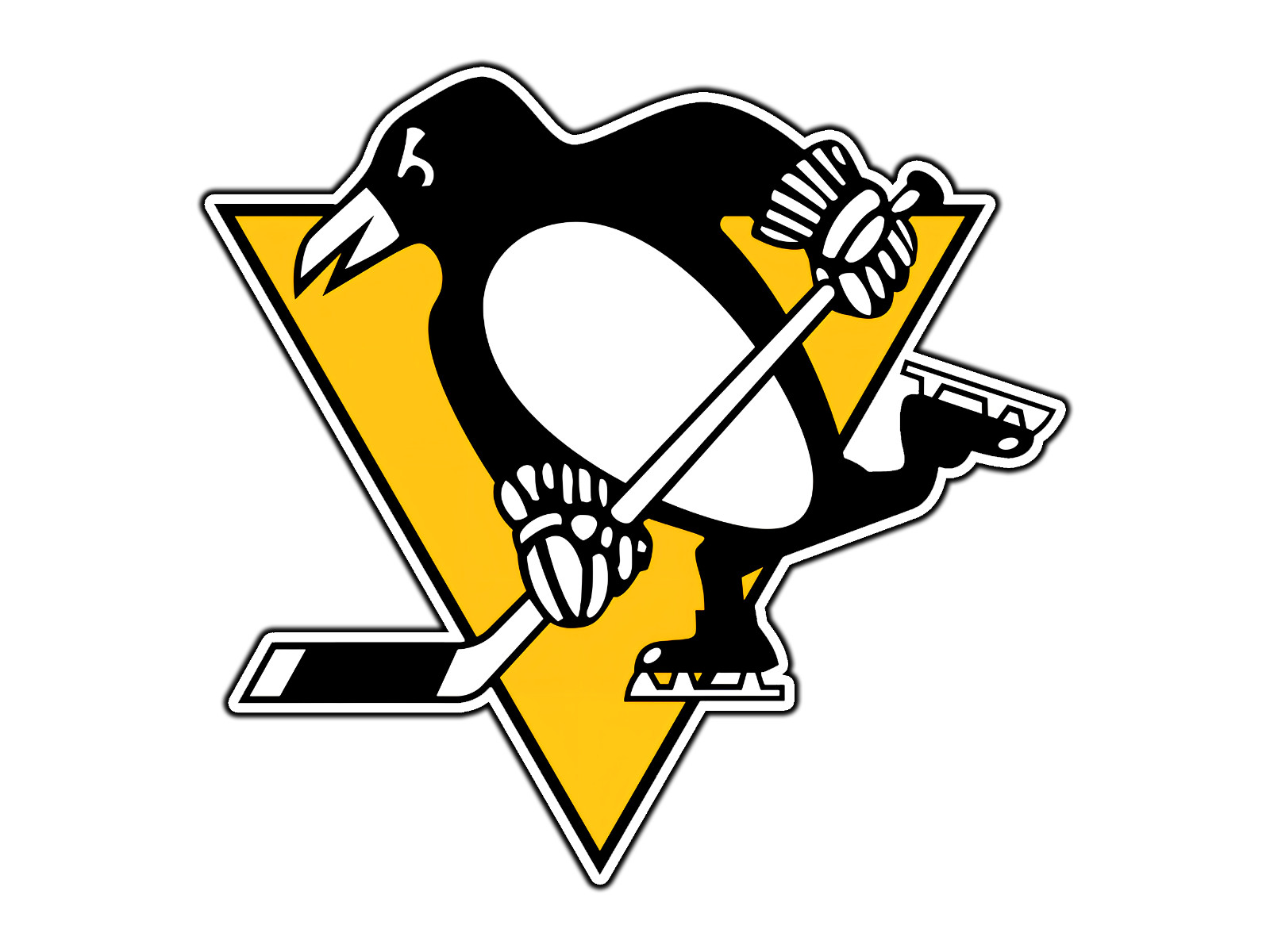 #0093 Pittsburgh Penguins Logo Hockey Fan Sticker Waterproof Vinyl Decal Die-Cut