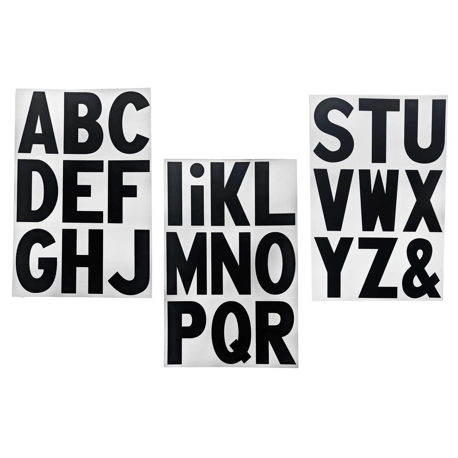 5 pack) 3 inch Reflective Vinyl Letter Kit, 65 Self-Adhesive Stickers for