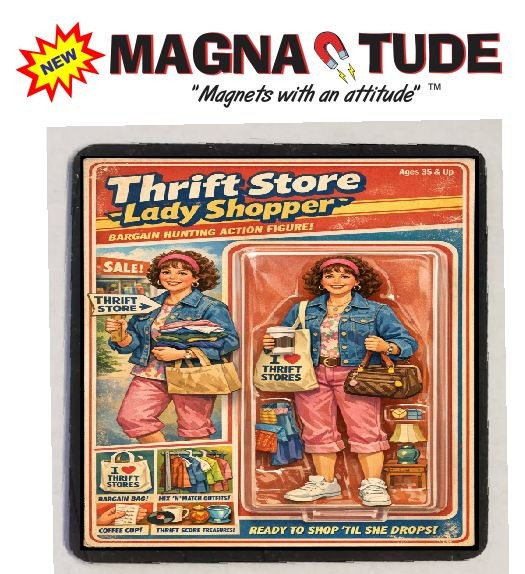 Action Figure Thrift Store Refrigerator Magnet M270