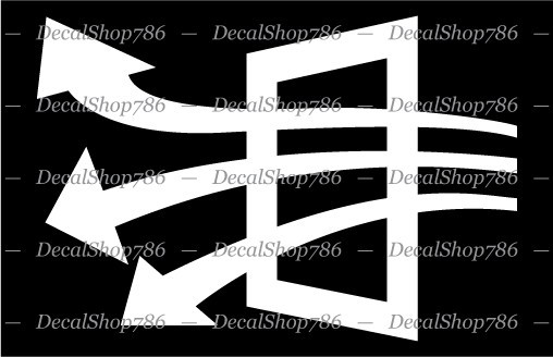 Air Flow Symbol – HVAC – Car/SUV/Truck Vinyl Die-Cut Peel N' Stick Decal/Sticker